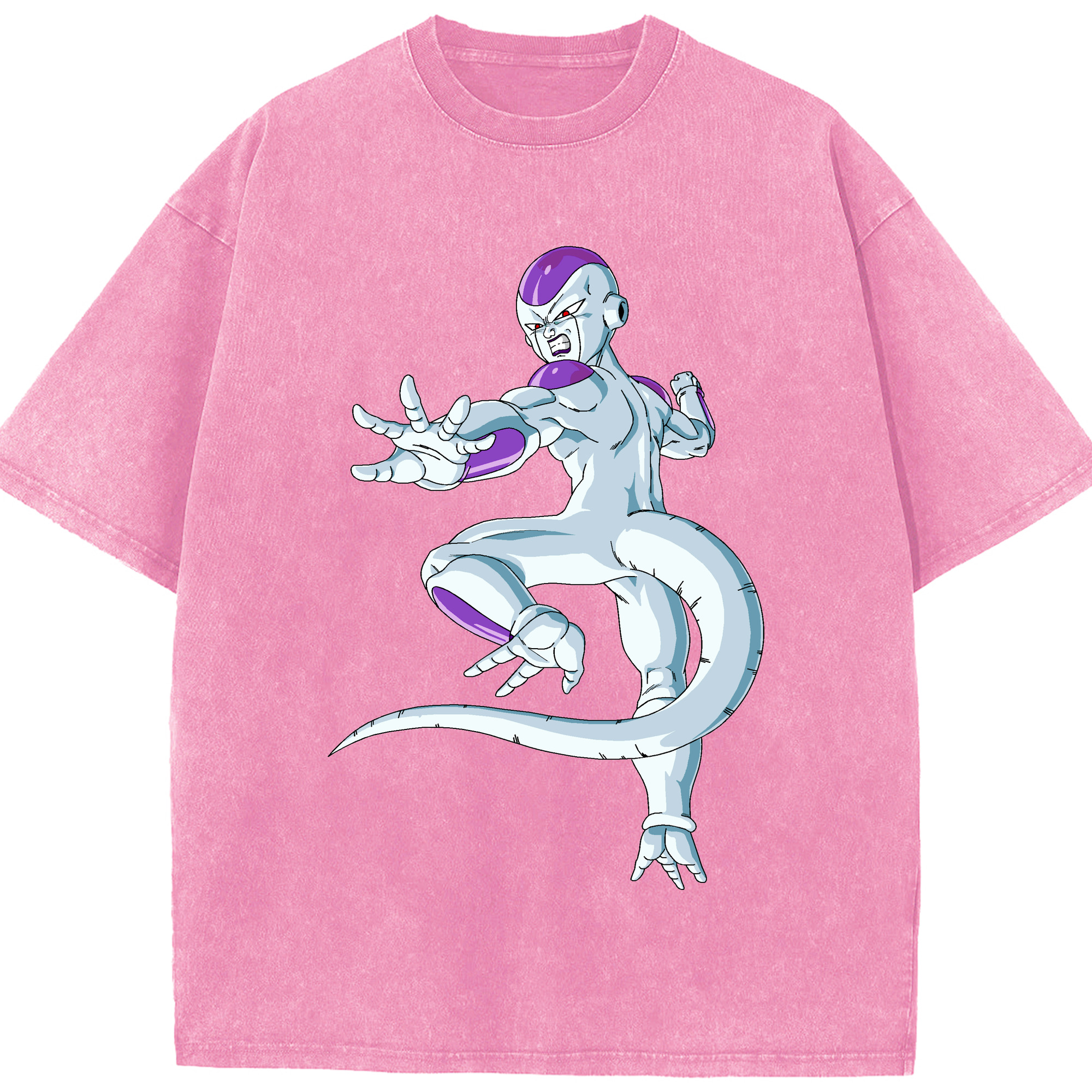 （画像用） ドラゴンボール フリーザ DRAGON BALL Frieza 綿100% ヴィンテージ風 半袖Tシャツ（フロントプリント）